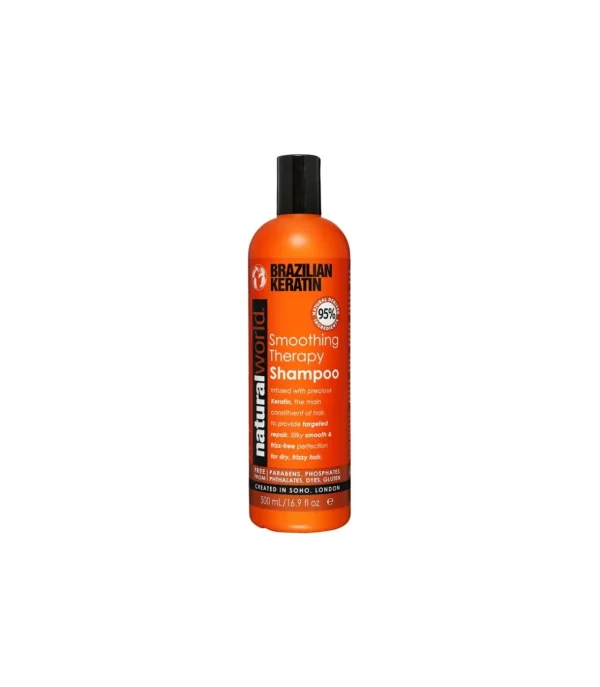 NATURAL WORLD BRAZILIAN KERATIN OIL SMOOTHING THERAPY SHAMPOO 500ML^ Cabello