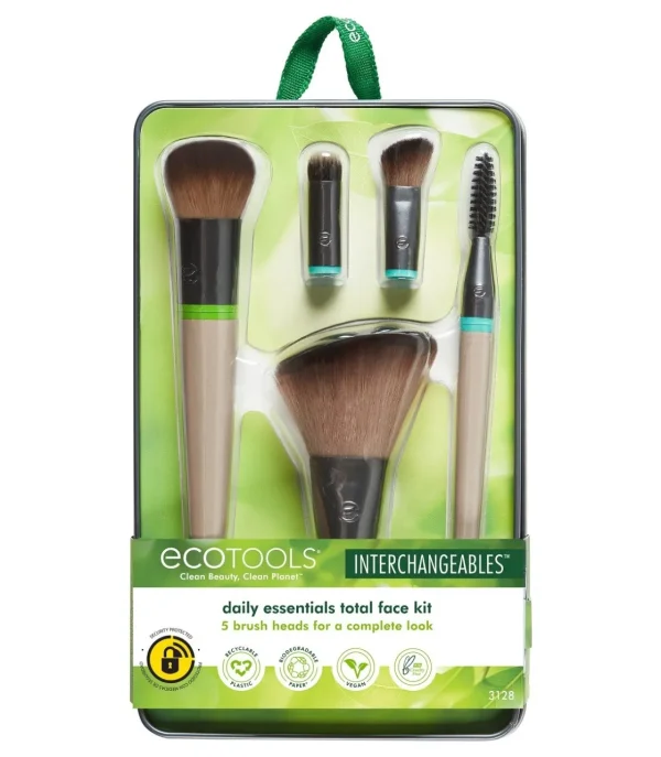 ECOTOOLS Daily Essentials Total Face Fit - INTERCAMBIABLES: Set brochas rostro^ Mantas/kit Pinceles