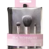 REAL TECHNIQUES Edición Limitada HOLIDAYS: Natural Glow Mini Kit? - Set brochas mini rostro con estuche REAL TECHNIQ^ Mantas/kit Pinceles