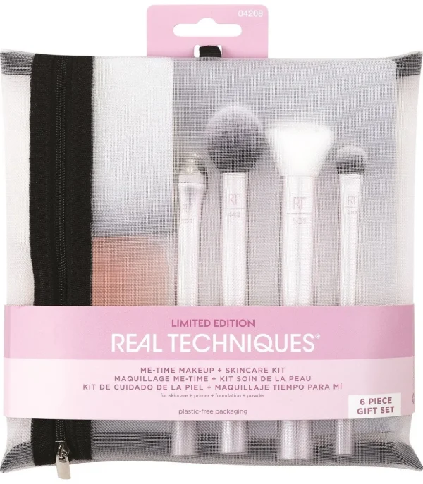 REAL TECHNIQUES Edición Limitada HOLIDAYS: Me-Time Make up and Skincare set - Kit brochas con roller y aplicador mas^ Mantas/kit Pinceles