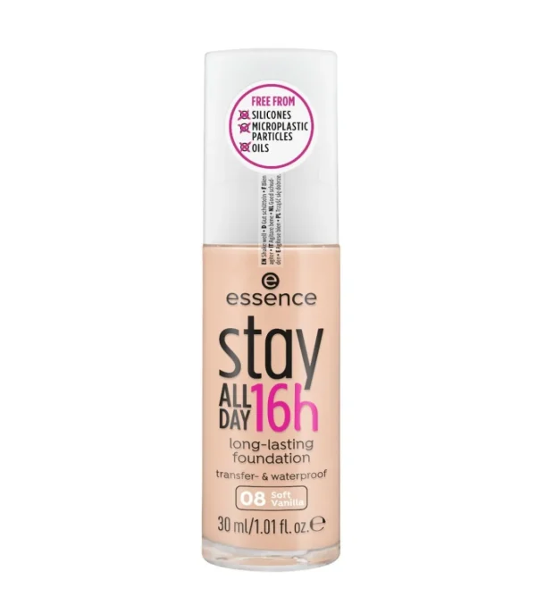 ESSENCE COSMETICS ess. stay ALL DAY 16h long-lasting maquillaje 08^ Maquillaje Fluido