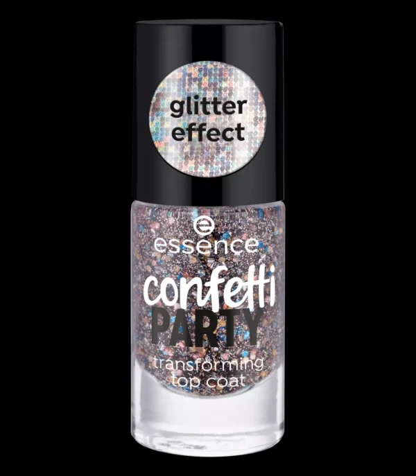 ESSENCE COSMETICS Ess. Top coat confetti party^ Top Coat