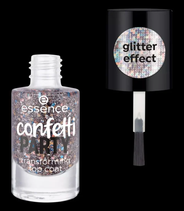 ESSENCE COSMETICS Ess. Top coat confetti party^ Top Coat