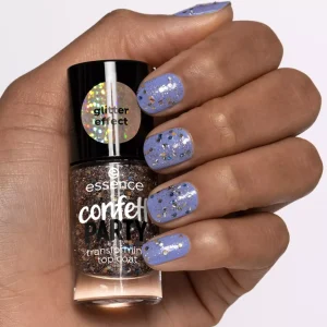 ESSENCE COSMETICS Ess. Top coat confetti party^ Top Coat