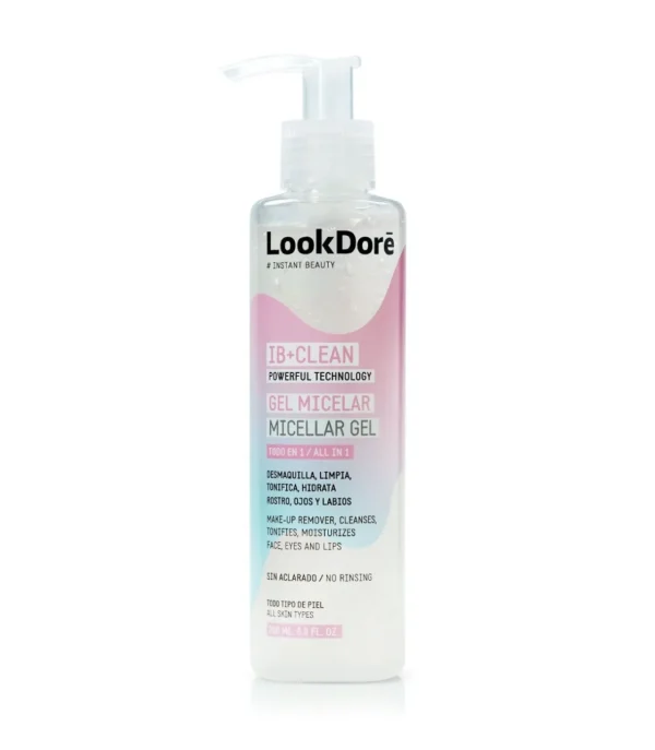 LOOKDORÉ IB + CLEAN GEL MICELAR TODO EN UNO 200ML^ Limpiadores Faciales