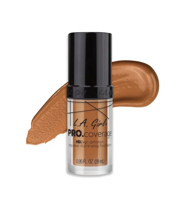 LA GIRL L.A. Girl Base Pro Coverage Illuminating - Warm Caramel^ Maquillaje Fluido