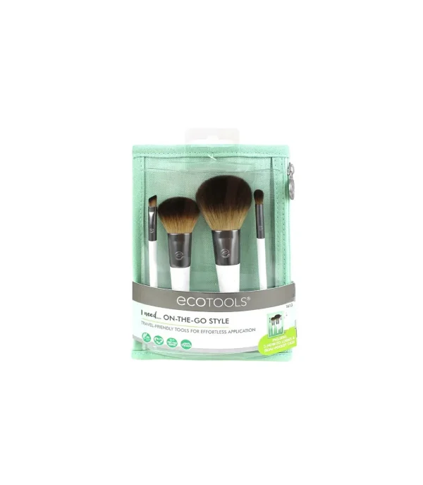 ECOTOOLS On-The-Go Style Kit - Set de 4 brochas + neceser^ Mantas/kit Pinceles