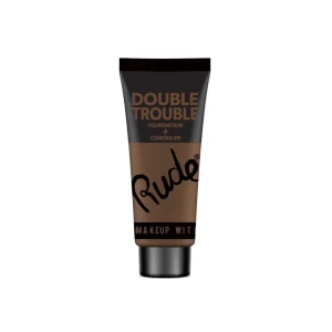 RUDE - DOUBLE TROUBLE Foundation + Concealer - Espresso^ Maquillaje Fluido