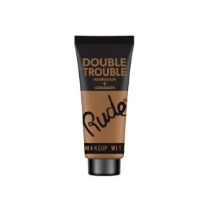 RUDE - DOUBLE TROUBLE Foundation + Concealer - Cocoa^ Maquillaje Fluido